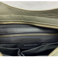 Market Sells Balenciaga Le City Small Bag in Arena Storico lambskin leather 0926 Green 2025