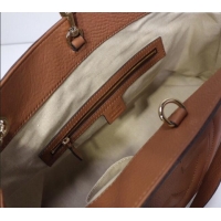 Buy Fashionable Gucci Medium Soho Calfskin Tote Bag 308982 Brown