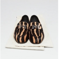 Buy Discount Hermes Paris Loafers Leopard Print Pony Hair Palladium Plated H8569