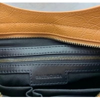 Top Design Balenciaga Le City Small Bag in Arena Storico lambskin leather 0926 Camel Brown 2025