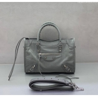 Buy Fashionable Balenciaga Le City Small Bag in Arena Storico lambskin 0926 Grey 2025