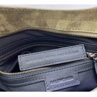 Famous Brand Balenciaga Le City Small Bag in 0926 Green Suede 2025