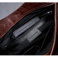 Promotional Balenciaga Le City Medium Bag in Arena Storico lambskin 0925 Dark Burgundy 2025