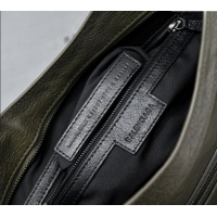Super Quality Balenciaga Le City Medium Bag in Arena Storico lambskin B0925 Olive Green 2025