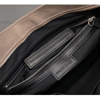 Top Design Balenciaga Le City Medium Bag in Arena Storico lambskin 0925 Khaki 2025