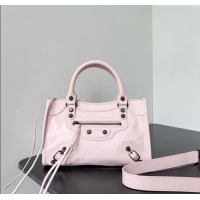 Big Discount Balenciaga Le City Mini Bag in Arena Storico lambskin 0925 Light Pink 2025