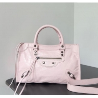 Famous Brand Balenciaga Le City Small Bag in Arena Storico lambskin 0925 Light Pink 2025