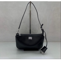 Pretty Style Balenciaga Rodeo Mini Bag in Leather 0926 Black/Silver 2025