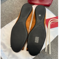 Unique Style Roger Vivier Trompette Ballerinas in Suede with Buckle Camel 1030071