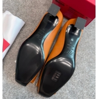 Popular Style Roger Vivier Trompette Pumps 4.5cm in Calf Leather with Buckle Brown 1030075