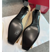 Pretty Style Roger Vivier Trompette Pumps 4.5cm in Patent Leather with Buckle Grey 1030080