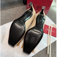 Durable Roger Vivier Trompette Pumps 7cm in Calf Leather with Buckle Grey 1030083