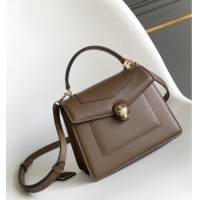 Promotional Bvlgari Serpenti Forever Medium Top Handle bag in Calfskin 1030 Grey 2024