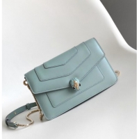Promotional Bvlgari Serpenti Forever Chain Wallet Mini Crossbody bag in Calfskin 1030 Blue 2024