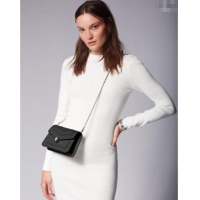 Best Product Bvlgari Serpenti Forever Chain Wallet Mini Crossbody bag in Calfskin 1030 Black 2024