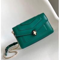 Best Price Bvlgari Serpenti Forever Chain Wallet Mini Crossbody bag in Calfskin 1030 Green 2024