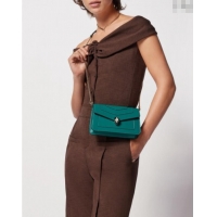 Best Price Bvlgari Serpenti Forever Chain Wallet Mini Crossbody bag in Calfskin 1030 Green 2024