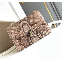 Big Discount Bvlgari Serpenti Forever Medium Shoulder Bag in Shiny Python Karung Skin 30025 Grey 2024