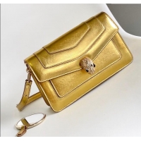 Best Price Bvlgari Serpenti Forever East-West Small Shoulder Bag in Calf Leather 30029 Gold 2024
