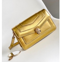 Best Price Bvlgari Serpenti Forever East-West Small Shoulder Bag in Calf Leather 30029 Gold 2024