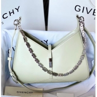 Traditional Discount Givenchy Small Cut Out bag in shiny leather with chain 19119 Light Grey 2023