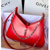 Modern Classic Givenchy Small Cut Out bag in shiny leather with chain 19119 Red 2023