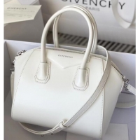 Best Product Givenchy Mini Antigona bag in Box leather 9981 White 2023