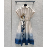 Good Taste Dior Printed Dress 0814 White 2025