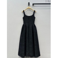 Buy Cheapest Dior Embroidered Dress 0812 Black 2025