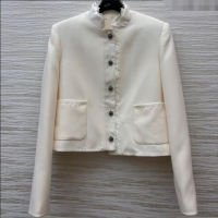 Fashion Discount Dior Jacket with Lace 0815 White 2025