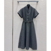 Best Product Dior Wool Blend Dress DR090420 Dark Grey 2025