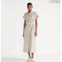 Shop Discount Dior Flora Printed Cotton Long Dress DR090513 2025
