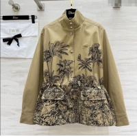 Buy Cheapest Dior Printed Coat DR090521 Khaki 2025