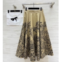 Buy Fashionable Dior Printed Skirt DR090521 Khaki 2025