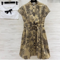 Buy Best Price Dior Printed Dress DR090521 Khaki 2025