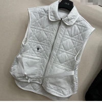 Top Grade Dior Oblique Vest with Belt DR090404 White 2025