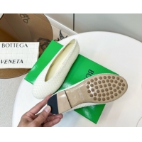 Low Price Bottega Veneta Rosa Ballerinas Flat in Mini Intrecciato Leather White 50823009