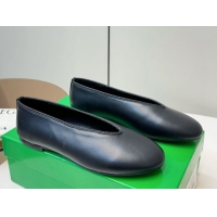 Luxurious Bottega Veneta Rosa Ballerinas Flat in Calfskin Leather Black 0823012