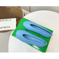 Best Grade Bottega Veneta Rosa Ballerinas Flat in Calfskin Leather Blue 50823016