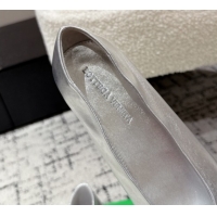 Best Product Bottega Veneta Sofia Ballerinas Flat in Shiny Calfskin Leather Silver 50823017