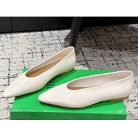 Purchase Bottega Veneta Sofia Ballerinas Flat in Shiny Calfskin Leather White 50823021