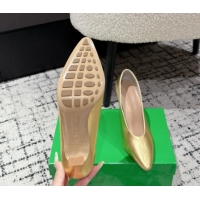 Good Quality Bottega Veneta Sofia Heel Pumps 9cm in Shiny Calfskin Leather Gold 50823022