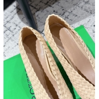 Cheap Price Bottega Veneta Sofia Heel Pumps 9cm in Intreccio Leather Nude 50823029