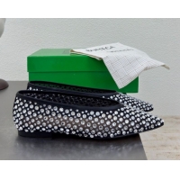 Duplicate Bottega Veneta Sofia Ballerinas Flat in Mesh and Strass Black 0823031