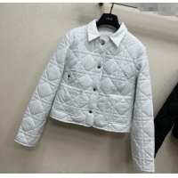 ​Super Quality Dior Oblique Padded Short Jacket with Belt DR090404 White 2025
