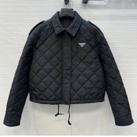 Super Quality Dior Oblique Padded Short Jacket with Strap DR090404 Black 2025