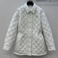 Trendy Design Dior Oblique Padded Short Coat with Strap DR090404 White 2025