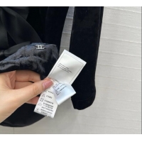 Affordable Price Chanel Velvet Top with Bow CH111538 Black 2025