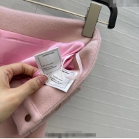 Good Taste Chanel Heart Wool Mini Skirt CH111545 Light Pink 2025