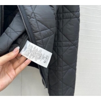 Best Quality Dior Oblique Padded Short Jacket with Wide Neck CH090404 Black 2025